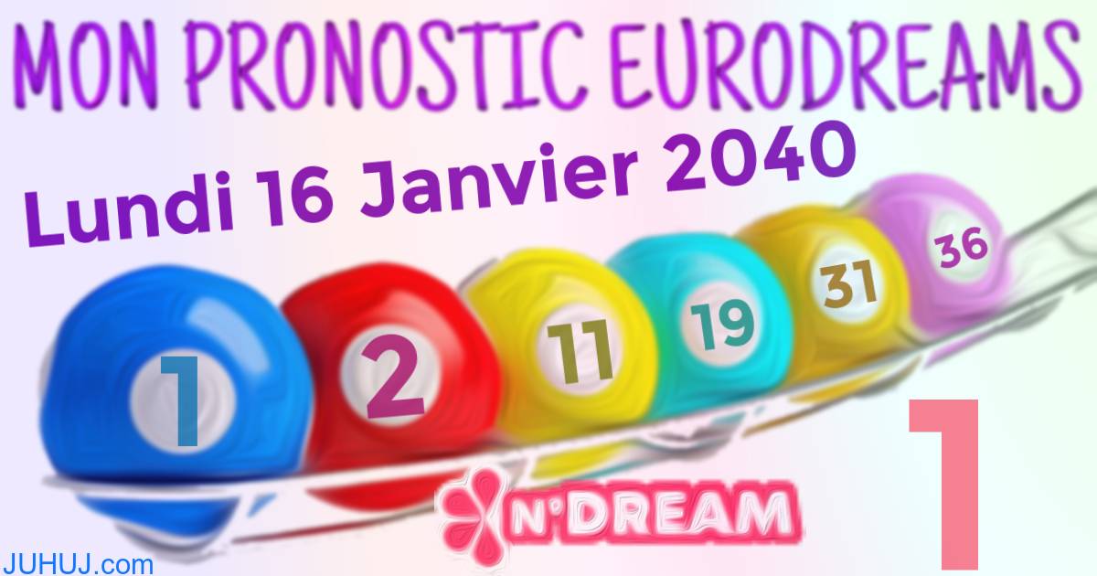 Résultat tirage Euro Dreams du Lundi 16 Janvier 2040.