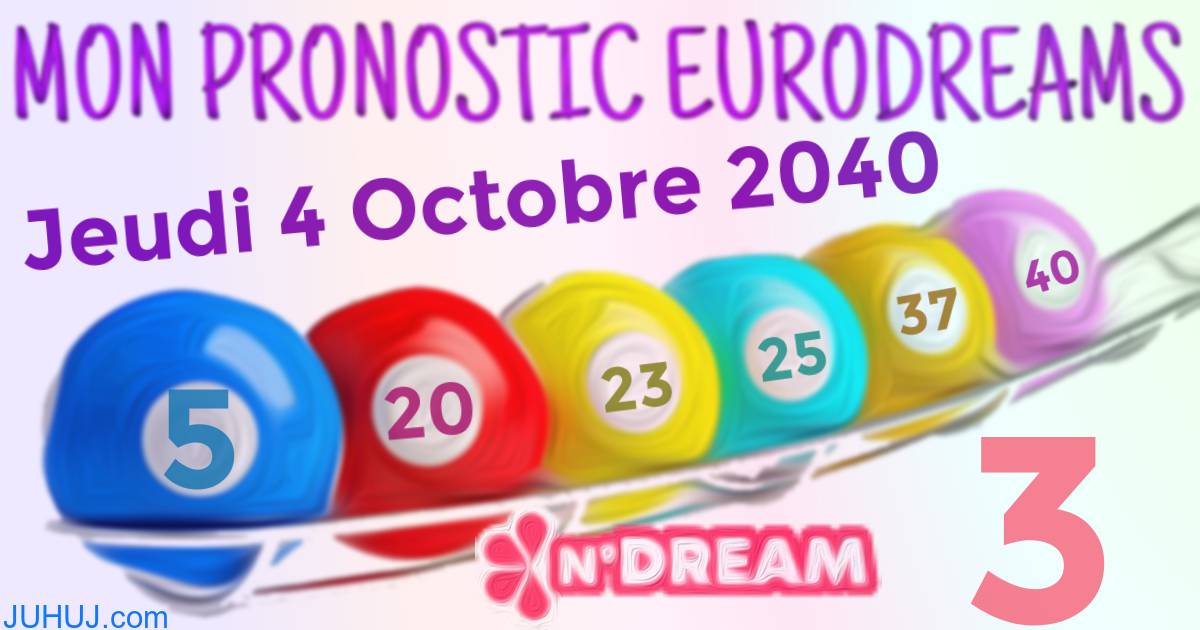 Résultat tirage Euro Dreams du Jeudi 4 Octobre 2040.
