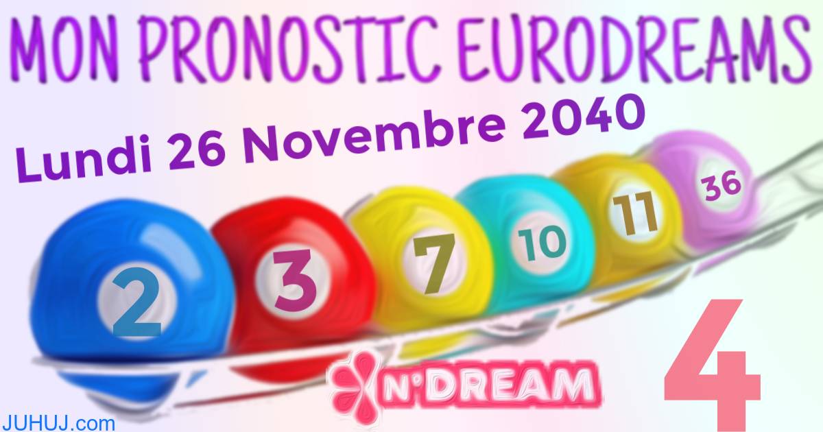 Résultat tirage Euro Dreams du Lundi 26 Novembre 2040.