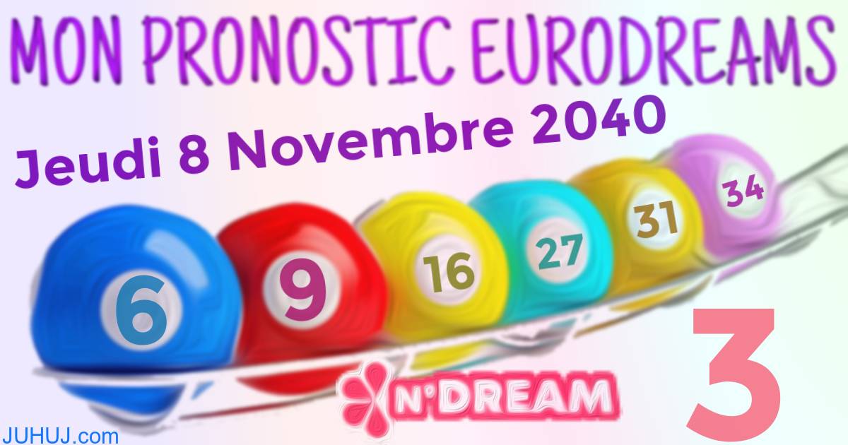Résultat tirage Euro Dreams du Jeudi 8 Novembre 2040.