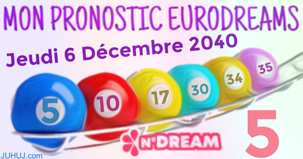 Résultat tirage Euro Dreams du Jeudi 6 Décembre 2040.