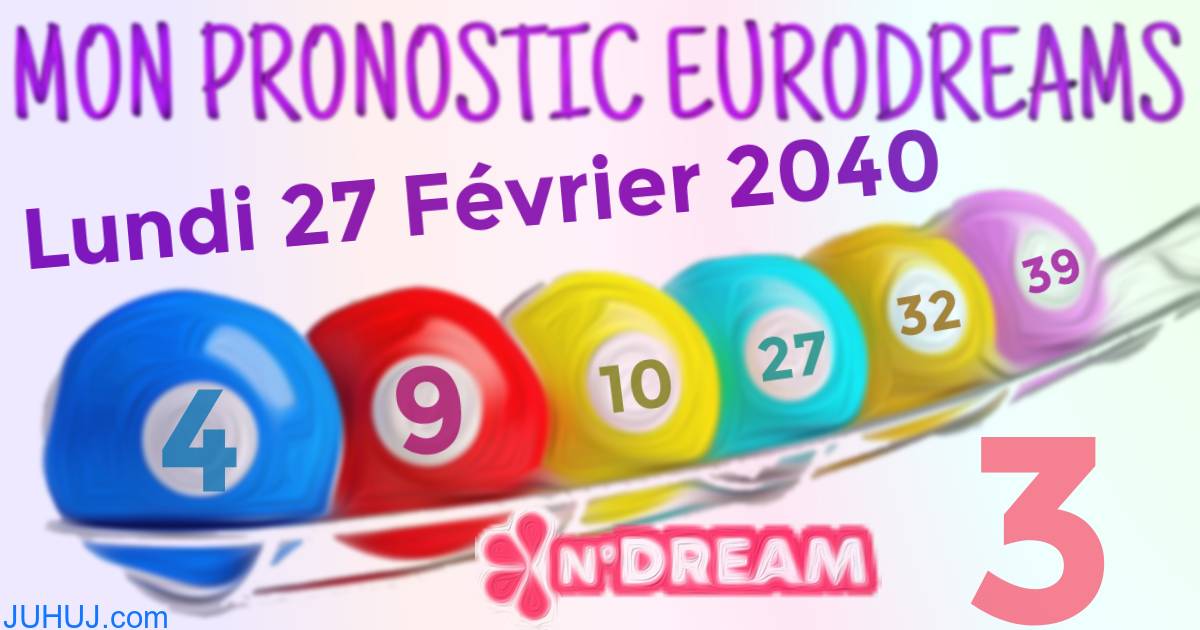 Résultat tirage Euro Dreams du Lundi 27 Février 2040.