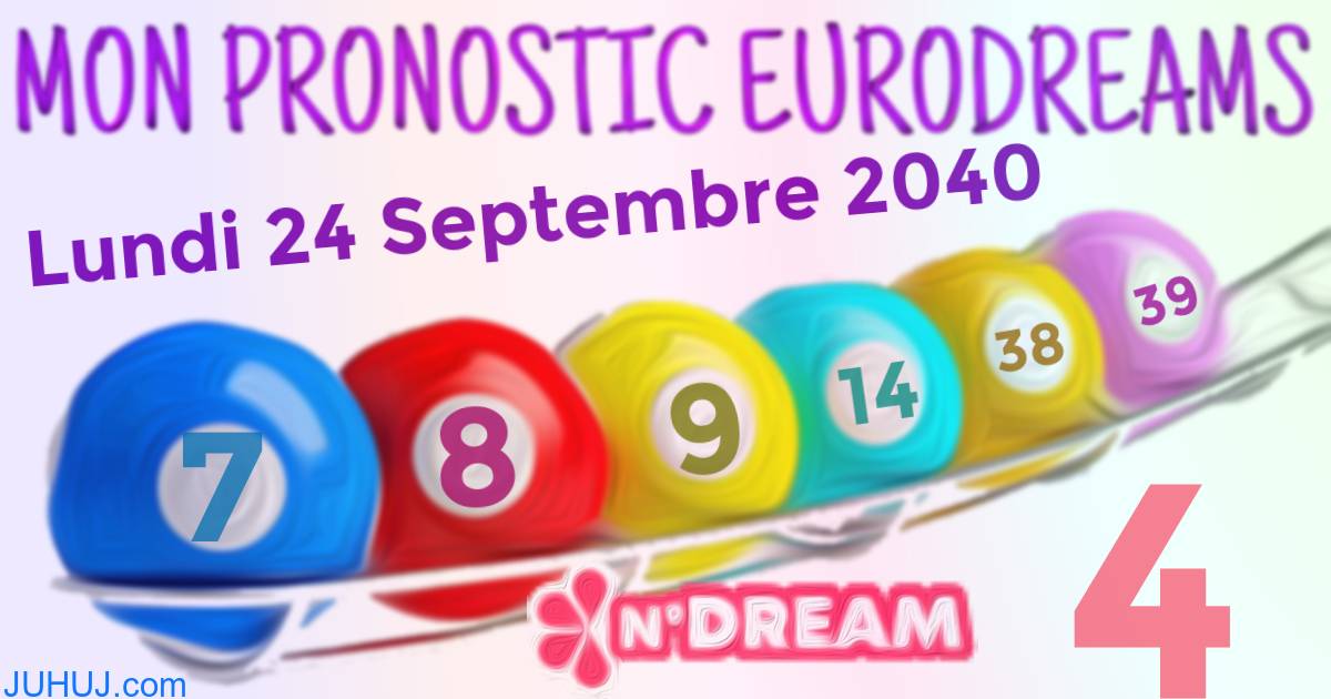 Résultat tirage Euro Dreams du Lundi 24 Septembre 2040.