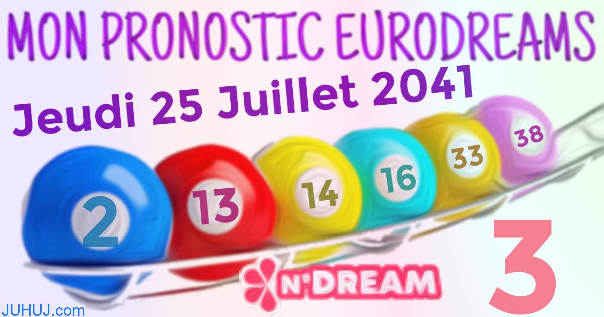 Résultat tirage Euro Dreams du Jeudi 25 Juillet 2041.