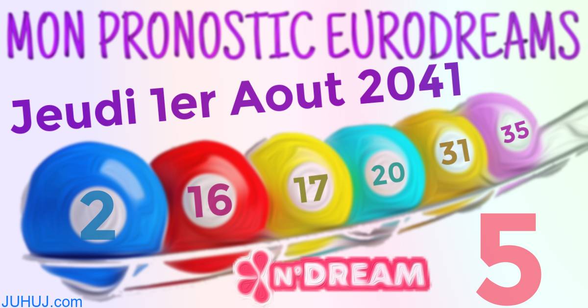 Résultat tirage Euro Dreams du Jeudi 1er Aout 2041.