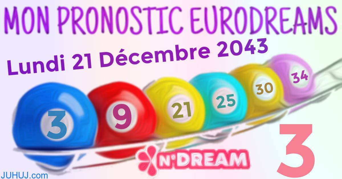 Résultat tirage Euro Dreams du Lundi 21 Décembre 2043.