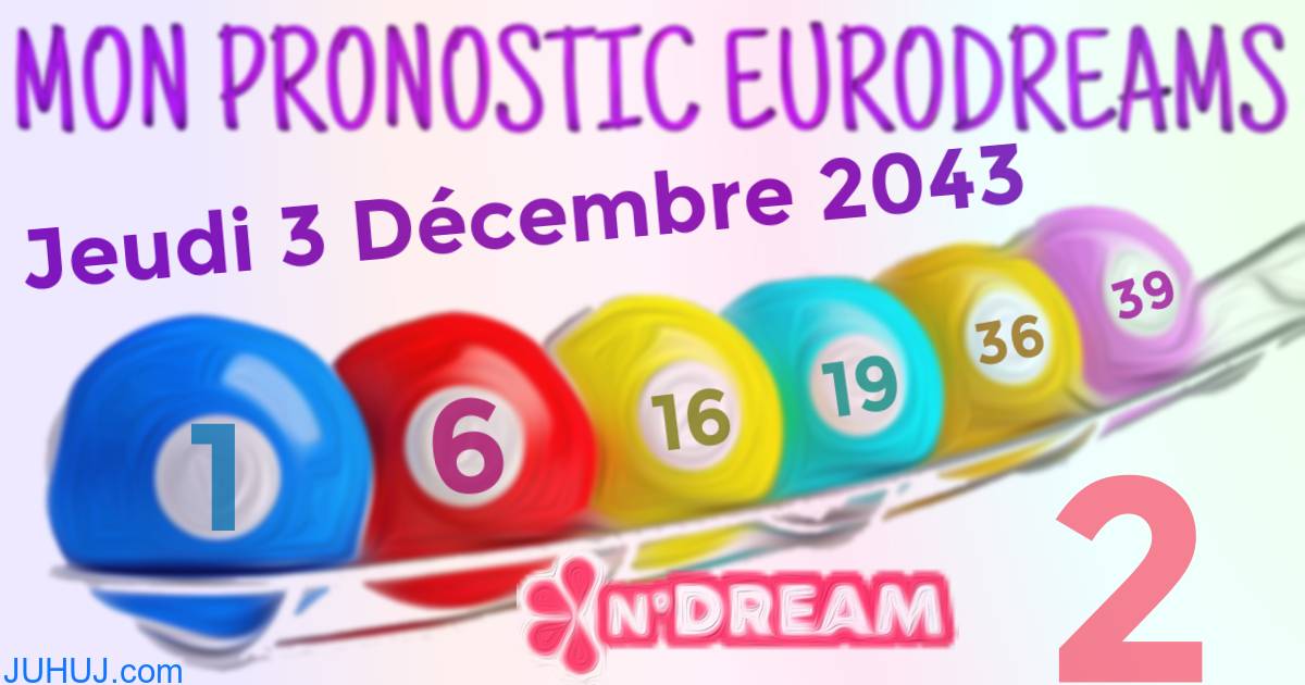 Résultat tirage Euro Dreams du Jeudi 3 Décembre 2043.