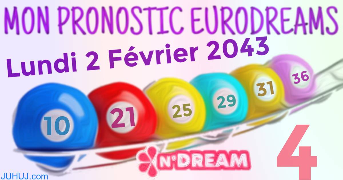 Résultat tirage Euro Dreams du Lundi 2 Février 2043.