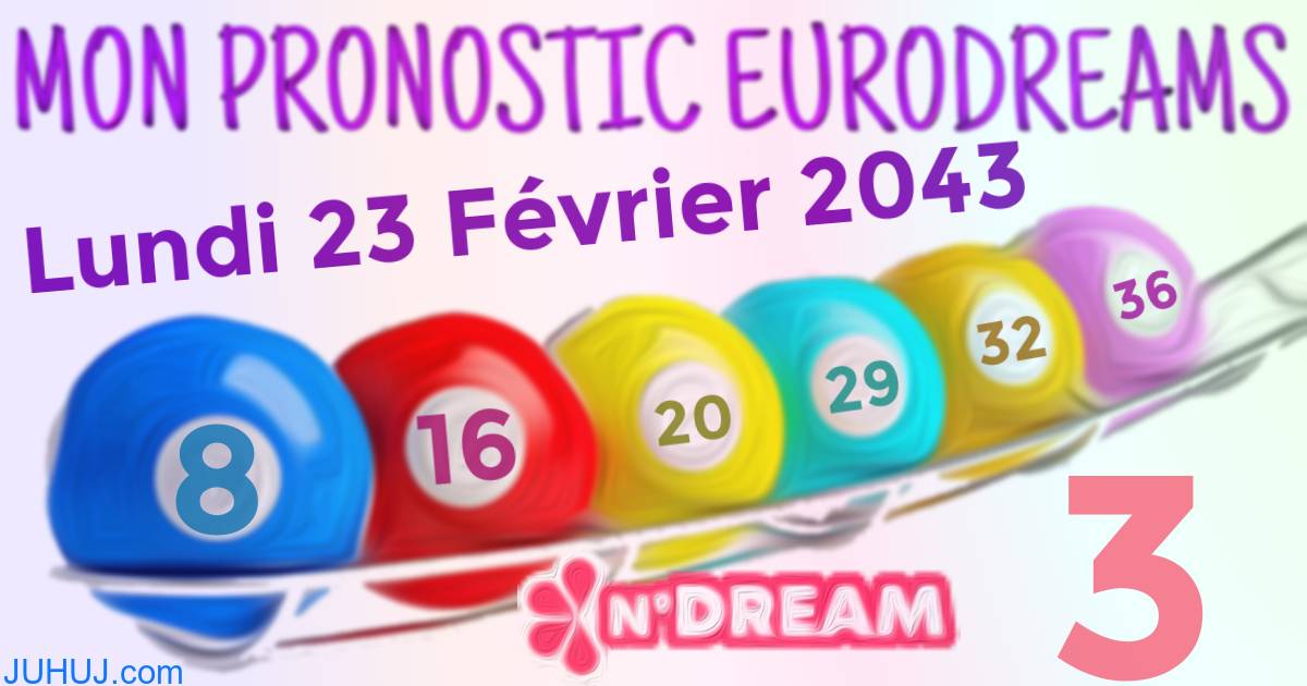 Résultat tirage Euro Dreams du Lundi 23 Février 2043.