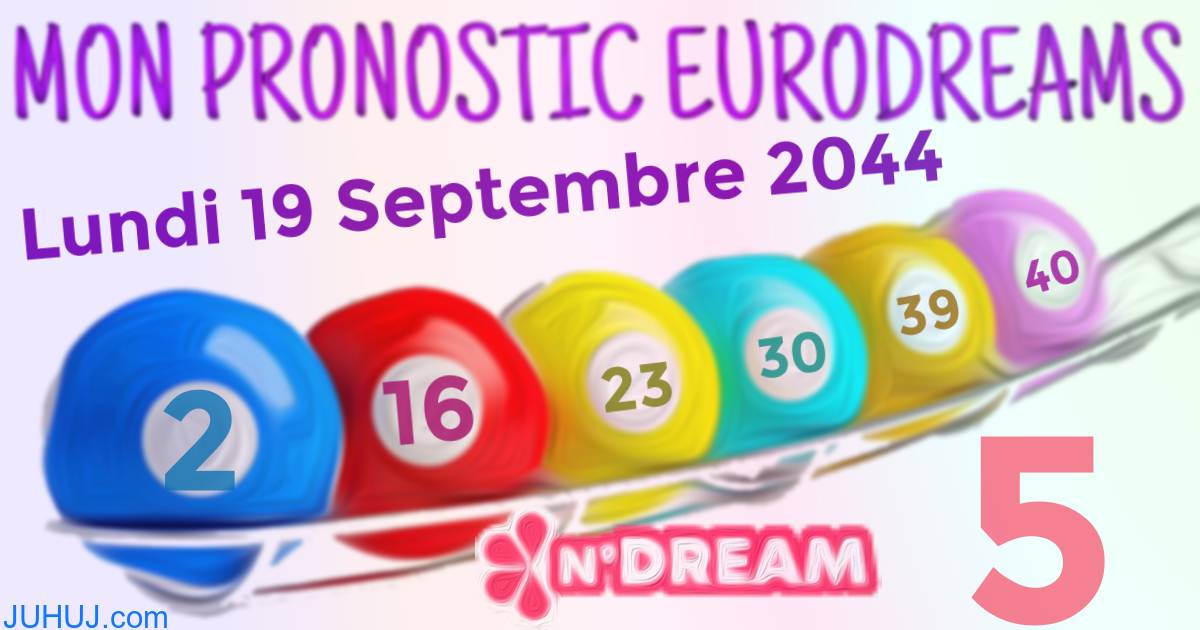 Résultat tirage Euro Dreams du Lundi 19 Septembre 2044.