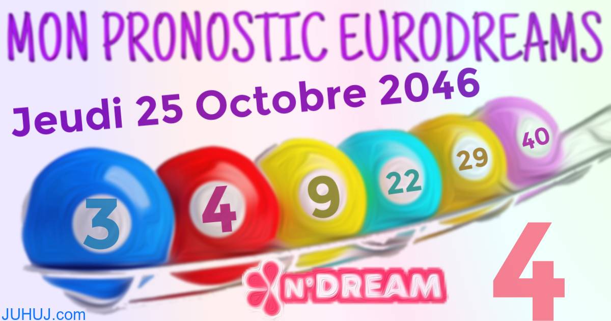 Résultat tirage Euro Dreams du Jeudi 25 Octobre 2046.
