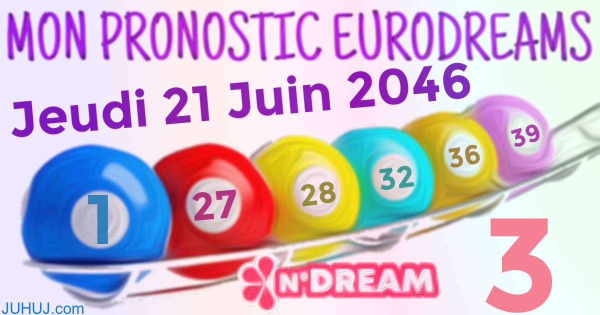 Résultat tirage Euro Dreams du Jeudi 21 Juin 2046.
