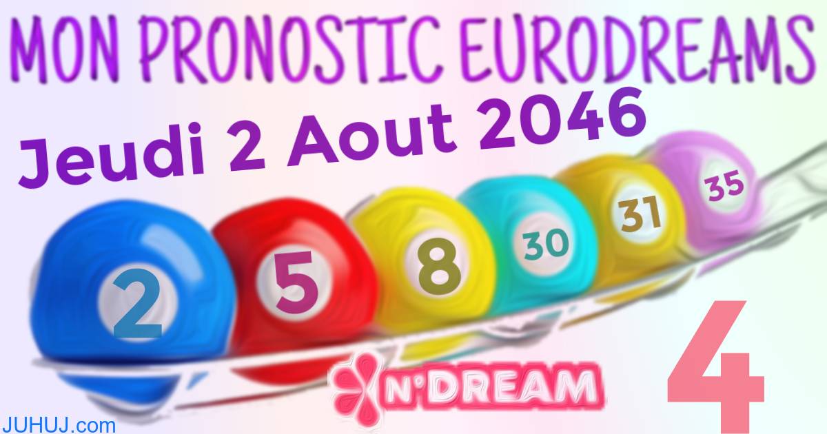 Résultat tirage Euro Dreams du Jeudi 2 Aout 2046.