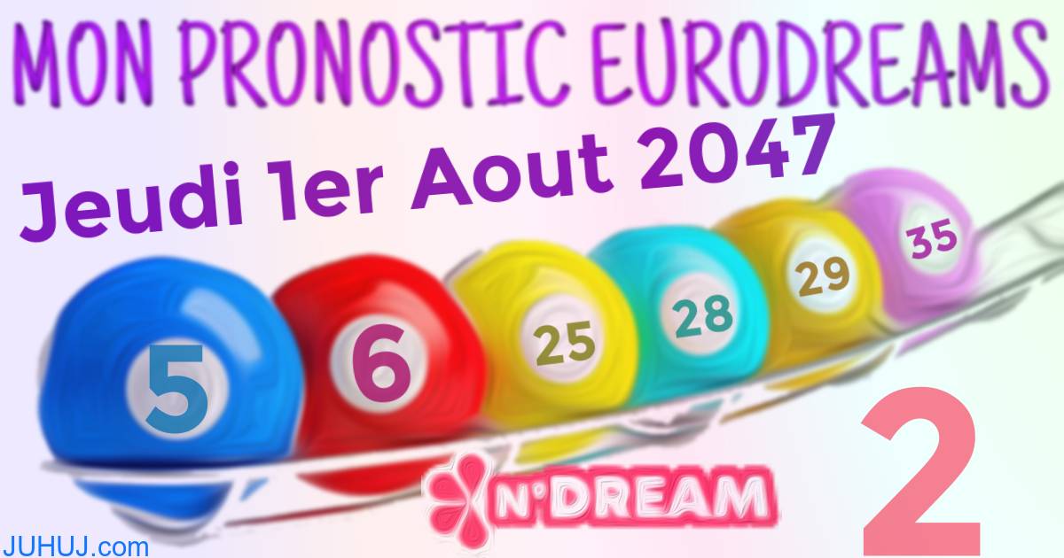 Résultat tirage Euro Dreams du Jeudi 1er Aout 2047.