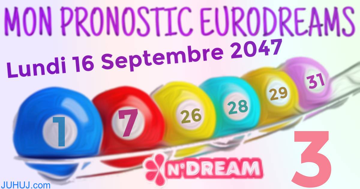 Résultat tirage Euro Dreams du Lundi 16 Septembre 2047.