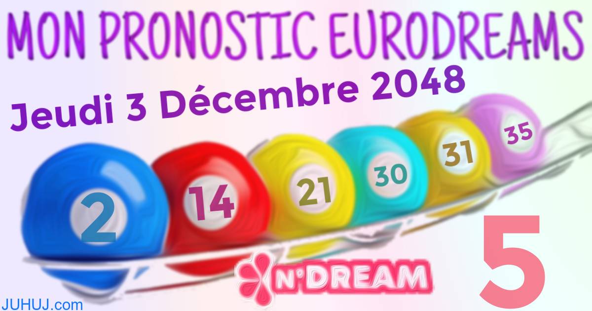 Résultat tirage Euro Dreams du Jeudi 3 Décembre 2048.