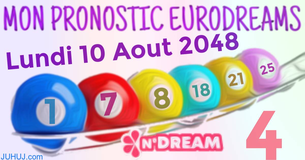 Résultat tirage Euro Dreams du Lundi 10 Aout 2048.