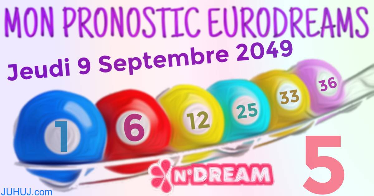 Résultat tirage Euro Dreams du Jeudi 9 Septembre 2049.