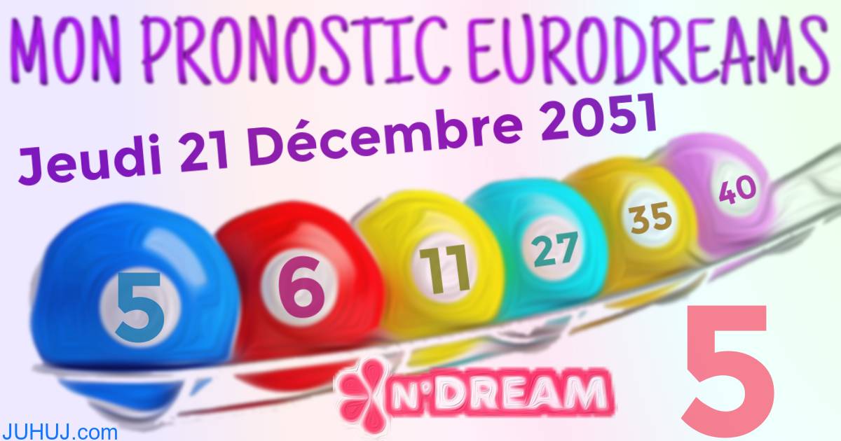 Résultat tirage Euro Dreams du Jeudi 21 Décembre 2051.