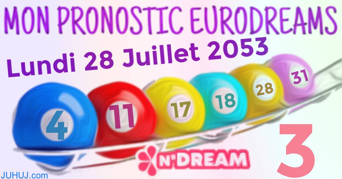 Résultat tirage Euro Dreams du Lundi 28 Juillet 2053.