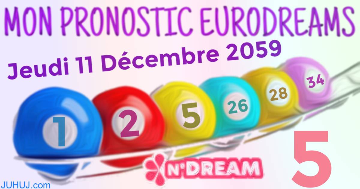 Résultat tirage Euro Dreams du Jeudi 11 Décembre 2059.