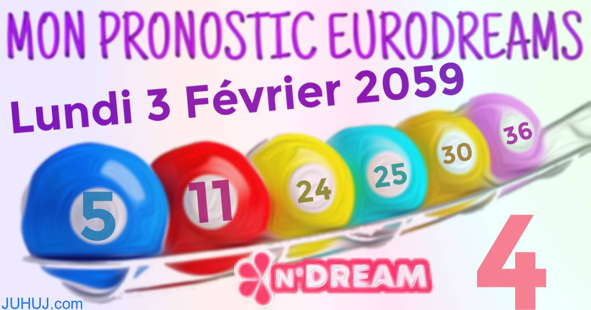 Résultat tirage Euro Dreams du Lundi 3 Février 2059.