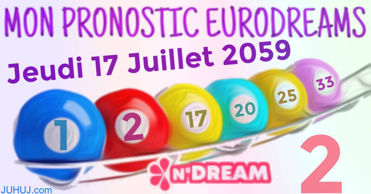 Résultat tirage Euro Dreams du Jeudi 17 Juillet 2059.