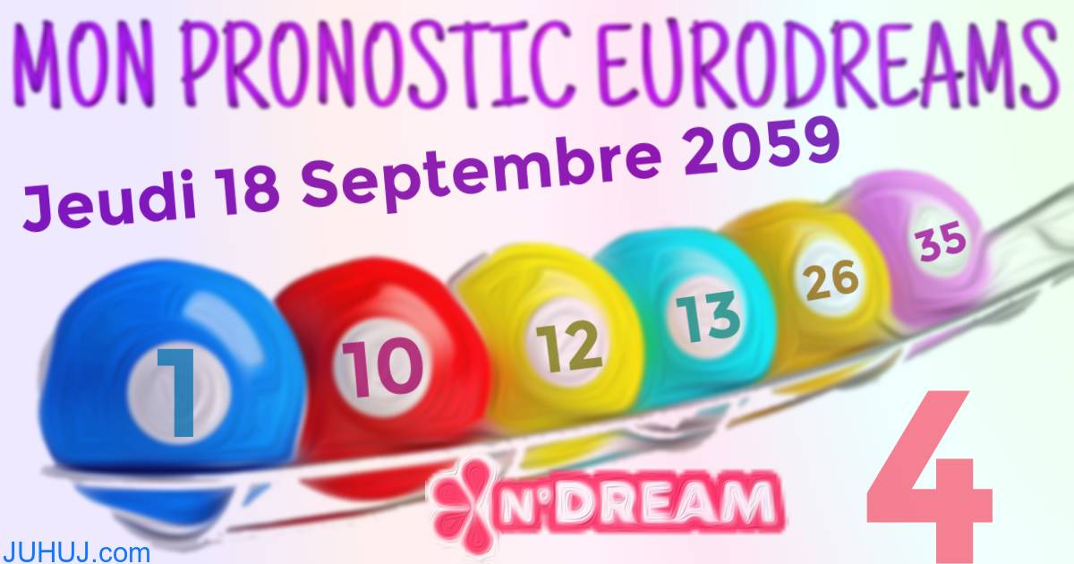 Résultat tirage Euro Dreams du Jeudi 18 Septembre 2059.