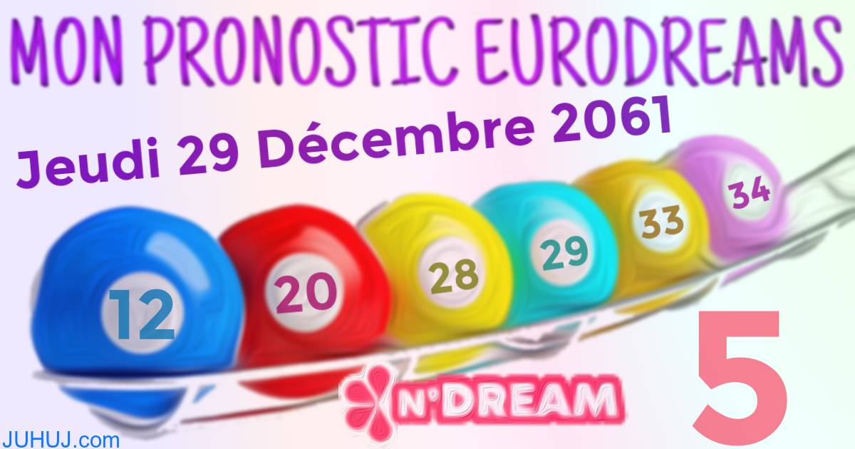 Résultat tirage Euro Dreams du Jeudi 29 Décembre 2061.