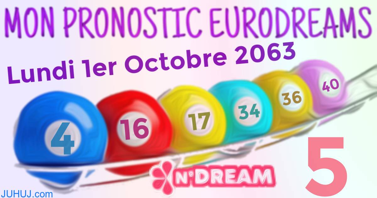 Résultat tirage Euro Dreams du Lundi 1er Octobre 2063.