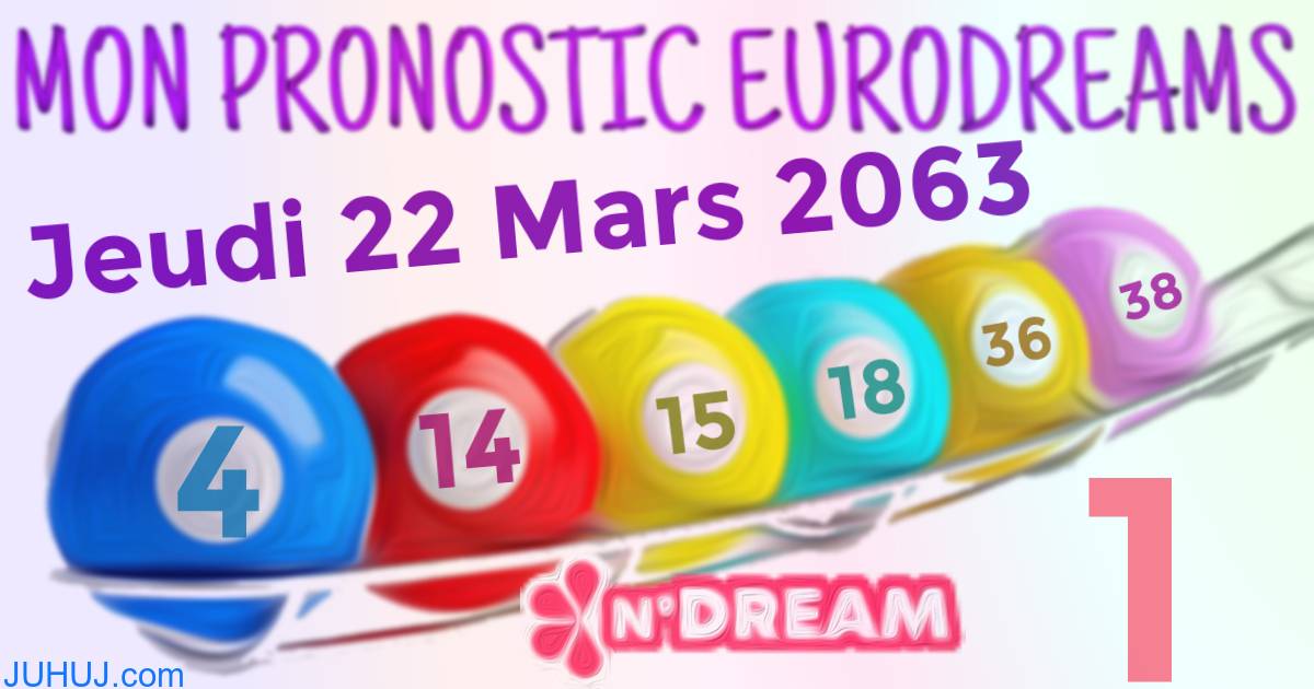 Résultat tirage Euro Dreams du Jeudi 22 Mars 2063.