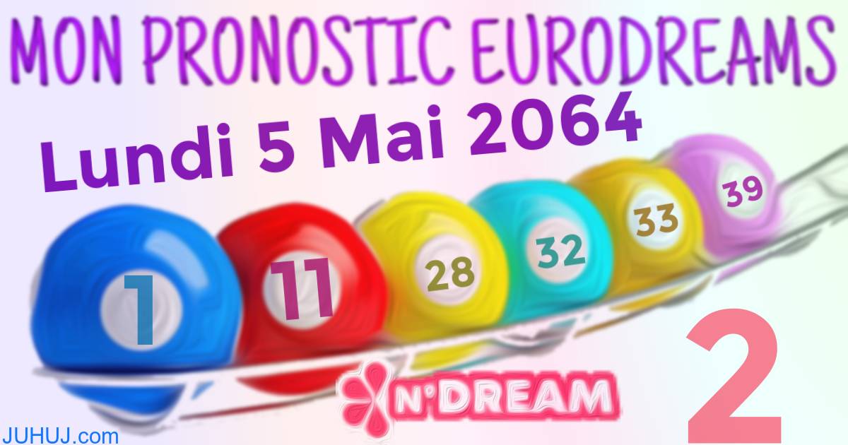 Résultat tirage Euro Dreams du Lundi 5 Mai 2064.